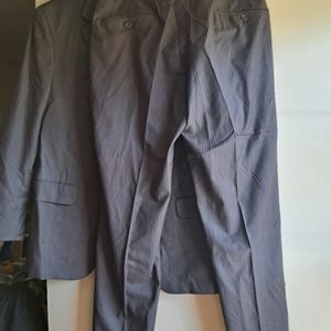 Gray striped suit